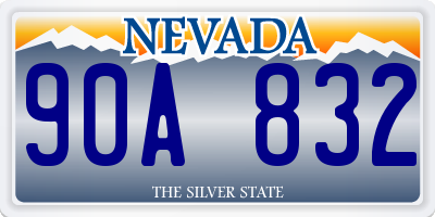 NV license plate 90A832