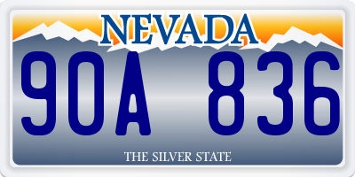 NV license plate 90A836