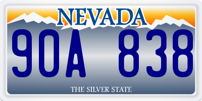 NV license plate 90A838