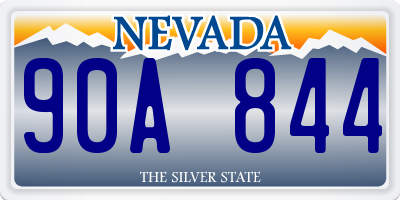 NV license plate 90A844