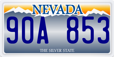NV license plate 90A853