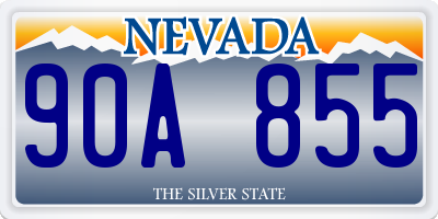 NV license plate 90A855