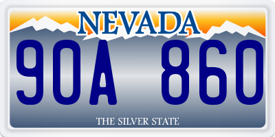 NV license plate 90A860