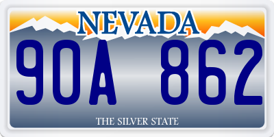 NV license plate 90A862