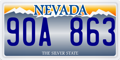 NV license plate 90A863