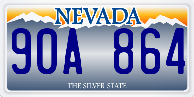NV license plate 90A864