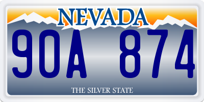 NV license plate 90A874