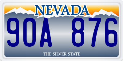 NV license plate 90A876