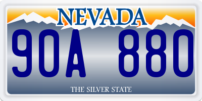 NV license plate 90A880