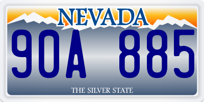 NV license plate 90A885