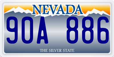 NV license plate 90A886