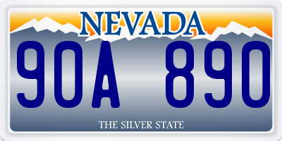 NV license plate 90A890