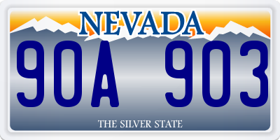 NV license plate 90A903