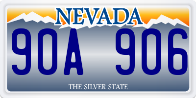 NV license plate 90A906