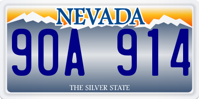 NV license plate 90A914