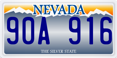 NV license plate 90A916