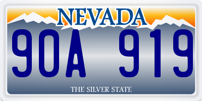 NV license plate 90A919