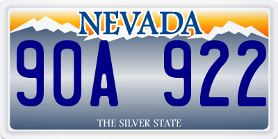 NV license plate 90A922