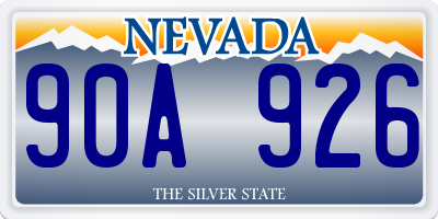 NV license plate 90A926