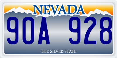 NV license plate 90A928