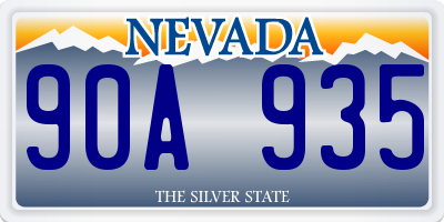 NV license plate 90A935