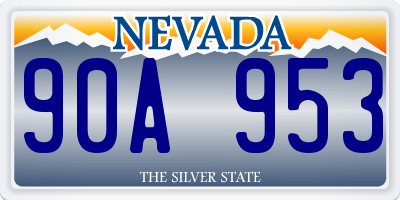 NV license plate 90A953