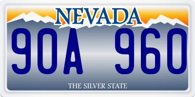 NV license plate 90A960