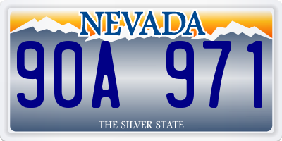 NV license plate 90A971