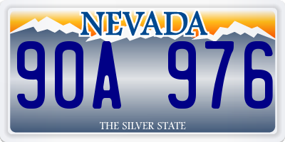 NV license plate 90A976