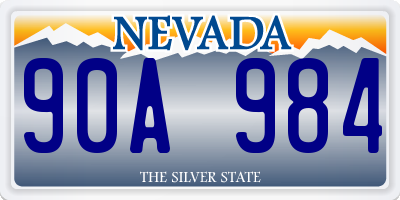 NV license plate 90A984