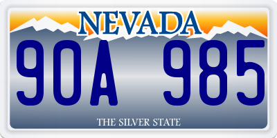 NV license plate 90A985