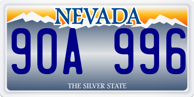 NV license plate 90A996