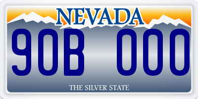 NV license plate 90B000