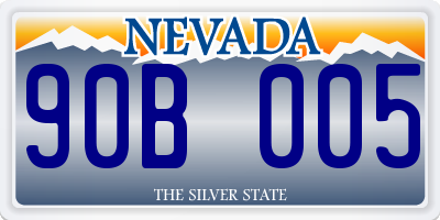 NV license plate 90B005