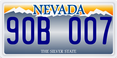 NV license plate 90B007