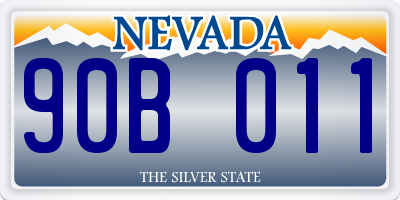 NV license plate 90B011