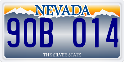 NV license plate 90B014