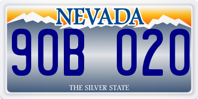 NV license plate 90B020