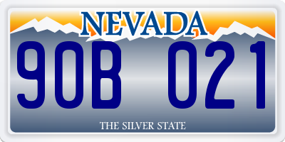 NV license plate 90B021