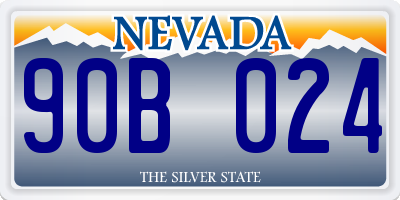 NV license plate 90B024
