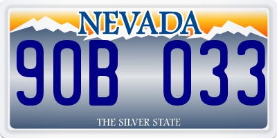 NV license plate 90B033