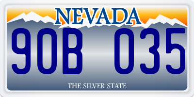NV license plate 90B035