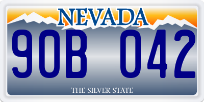 NV license plate 90B042