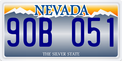 NV license plate 90B051