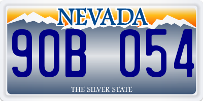NV license plate 90B054