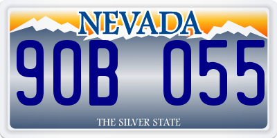 NV license plate 90B055