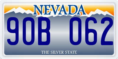 NV license plate 90B062