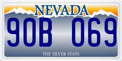 NV license plate 90B069