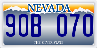 NV license plate 90B070