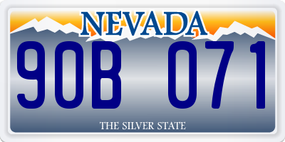 NV license plate 90B071